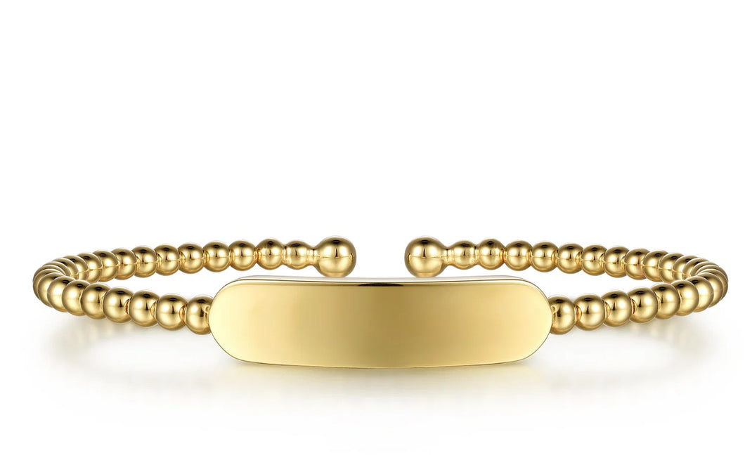 Gabriel & Co-14K Yellow Gold Bujukan Personalized Bangle BG4700-62Y4JJJ