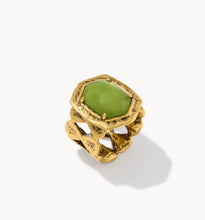 Load image into Gallery viewer, KENDRA SCOTT Tiger Striped Daphne Vintage Gold Cocktail Ring 9608805526 SZ 6