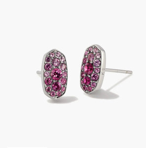 KENDRA SCOTT Grayson Gold Crystal Stud Earrings in Pink Ombre 9608853714