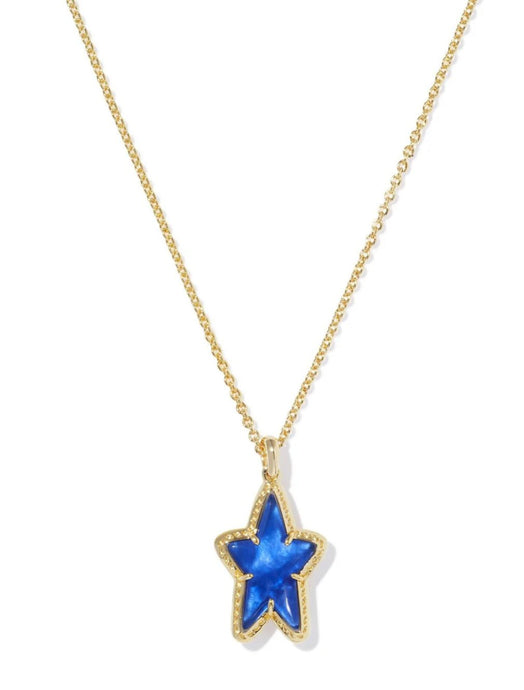 Kendra Scott-ADA GOLD STAR SHORT PENDANT NECKLACE IN COBALT BLUE ILLUSION 9608863887