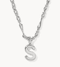 Load image into Gallery viewer, KENDRA SCOTT Bubble Letter S Silver Short Pendant Necklace 9608805622