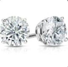 Load image into Gallery viewer, SE6100G6-4W STUD EARRINGS 14K WHITE GOLD D.50TW