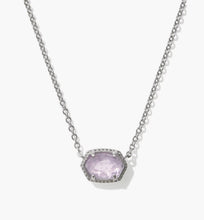 Load image into Gallery viewer, KENDRA SCOTT Daphne Silver Frame Short Pendant Necklace 9608895633