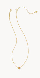 KENDRA SCOTT Mini Abbie Gold Satellite Short Pendant Necklace in Cranberry Illusion 9608877926