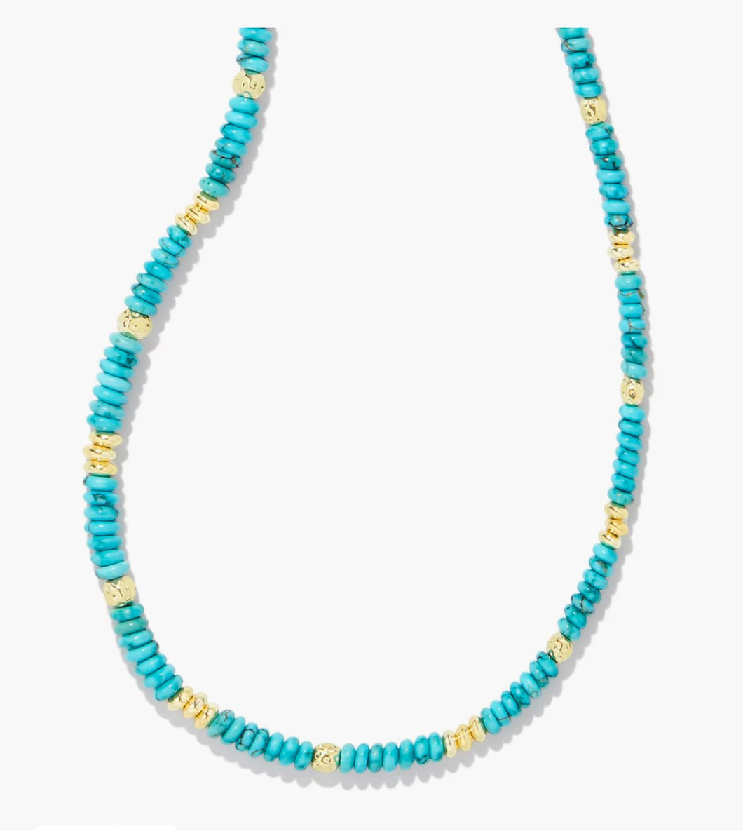 Kendra Scott-Deliah Gold Strand Necklace in Variegated Turquoise Magnesite
9608864612