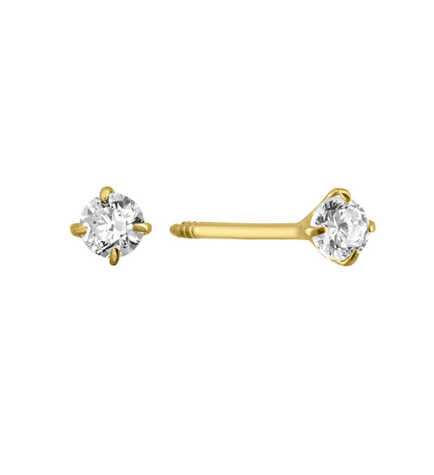 10K YG EARRINGS CZ SB10B0-512