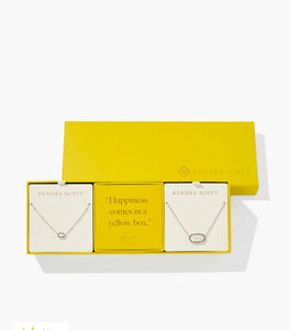 Kendra Scott-Elisa Silver Gift Set of 2 in Ivory Mother-of-Pearl 9608865371