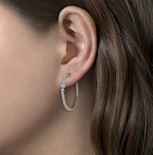 Load image into Gallery viewer, GABRIEL&amp;Co-14K White Gold 30mm Diamond Classic Hoop Earrings
EG14521W45JJ