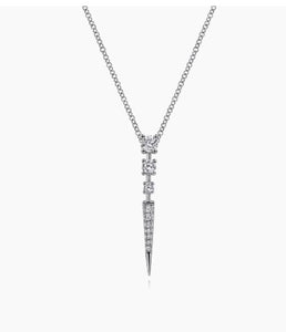 GABRIEL&Co-14K White Gold Diamond Spike Pendant Drop Necklace
NK6187W45JJ