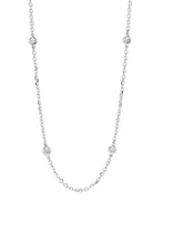 Load image into Gallery viewer, 14k WG Diamond Bezel Necklace NK10016-4WF