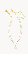 Load image into Gallery viewer, Kendra Scott-Alexandria Gold Multi Strand Necklace in Iridescent Clear Rock Crystal 9608856596