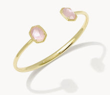 Load image into Gallery viewer, Kendra Scott-Daphne Gold Frame Cuff Bracelet in Light Pink Mother-of-Pearl 9608890966