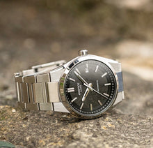 Load image into Gallery viewer, CASIO Edifice Automatic Textured Black Dial Stainless Steel Watch 38mm - EFK110D-1A