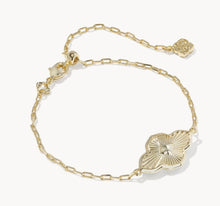 Load image into Gallery viewer, Kendra Scott-Abbie Medallion Gold Delicate Chain Bracelet in Pink Mix 9608898908