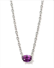 Load image into Gallery viewer, KENDRA SCOTT Cailin Silver Pendant Necklace in Purple Crystal 9608871210