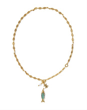 Load image into Gallery viewer, KENDRA SCOTT Parker Fish Vintage Gold Long Charm Necklace 9608894455