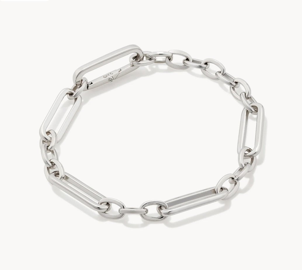KENDRA SCOTT Heather Link and Chain Bracelet in Silver # 9608853691