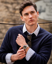 Load image into Gallery viewer, CASIO Edifice Automatic Textured Blue Dial Stainless Steel Watch 38mm - EFK110D-2A