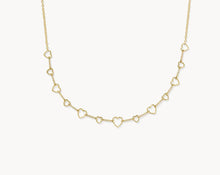 Load image into Gallery viewer, Kendra Scott-Haisley Heart Gold Strand Necklace in White Crystal 9608875658