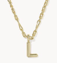 Load image into Gallery viewer, KENDRA SCOTT Bubble Letter L Gold Short Pendant Necklace 9608805607