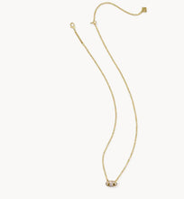 Load image into Gallery viewer, Kendra Scott-Bailey Gold Metal Pave Short Pendant Necklace in White Crystal 9608865755