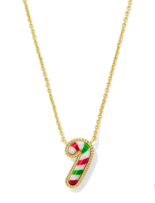KENDRA SCOTT Candy Cane Gold Short Pendant Necklace 9608886085