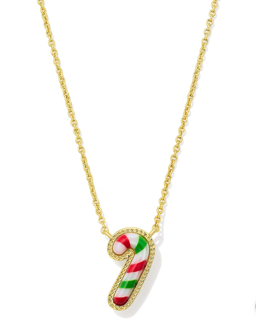 KENDRA SCOTT Candy Cane Gold Short Pendant Necklace 9608886085