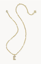 Load image into Gallery viewer, KENDRA SCOTT Bubble Letter E Gold Short Pendant Necklace 9608805593