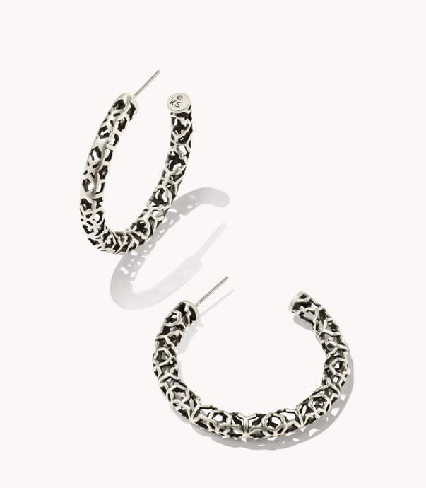 Maggie Small Hoop Earrings in Vintage Silver 4217704003