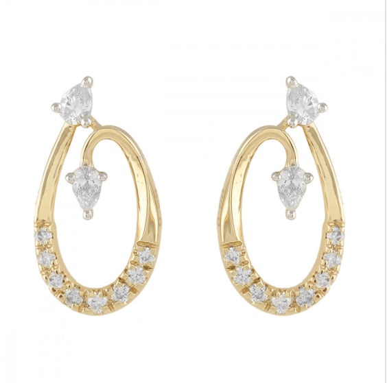 10Kt Yellow Gold Diamond 1/4Ctw Earrings ER11054-1YC