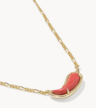 Load image into Gallery viewer, KENDRA SCOTT Chili Pepper Gold Short Pendant Necklace 9608897348