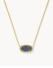 Load image into Gallery viewer, KENDRA SCOTT Elisa Gold Short Pendant Necklace in Multi Drusy 4217710685