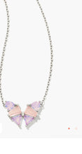Load image into Gallery viewer, KENDRA SCOTT Blair Silver Butterfly Pendant Necklace in Pink Mix 9608853684