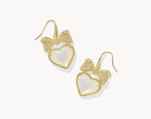 Load image into Gallery viewer, Kendra Scott-Haisley Heart Gold Drop Earrings in Ivory Mother-of-Pearl 9608871266