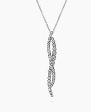 Load image into Gallery viewer, Gabriel &amp; Co-14K White Gold Diamond Twisted Pendant Necklace NK7708W45JJ