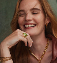 Load image into Gallery viewer, KENDRA SCOTT Tiger Striped Daphne Vintage Gold Cocktail Ring 9608805526 SZ 6