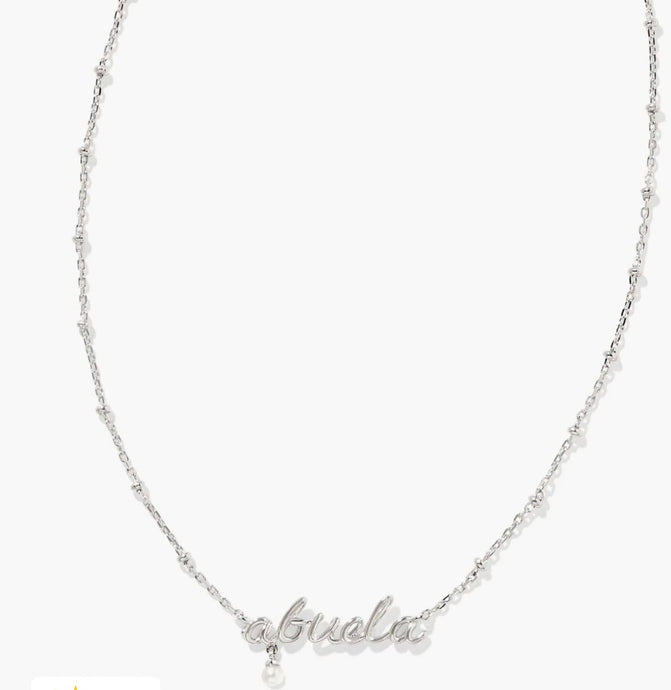 Kendra Scott-Abuela Script Pendant Necklace in Silver
9608864878