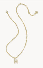 Load image into Gallery viewer, KENDRA SCOTT Bubble Letter H Gold Short Pendant Necklace 9608805599