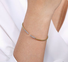 Load image into Gallery viewer, Gabriel &amp; Co-14K Yellow Gold Bujukan Diamond Bars Bangle BG4218-57Y45JJ