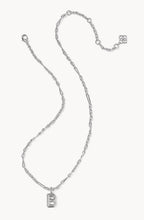 Load image into Gallery viewer, KENDRA SCOTT Bubble Letter B Silver Short Pendant Necklace 9608805588