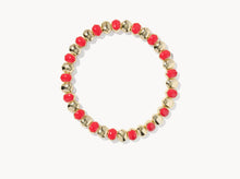 Load image into Gallery viewer, Kendra Scott-Daphne Enamel Gold Stretch Bracelet in Red Enamel 9608876109