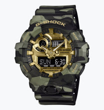 Load image into Gallery viewer, G-SHOCK SHOCK BOLD CAMO SERIES, CAMO AND GOLD ANALOG-DIGITAL
GA-700 SERIES
GA700CMG-3A