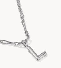 Load image into Gallery viewer, KENDRA SCOTT Bubble Letter L Silver Short Pendant Necklace 9608805608