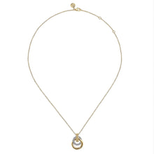Load image into Gallery viewer, Gabriel &amp; Co-14K White Yellow Gold Diamond Pendant Necklace-Bujukan NK7820M45JJ