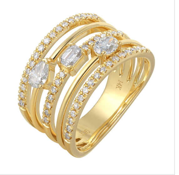 14K YG Diamond Ring RG12327-4YCSC