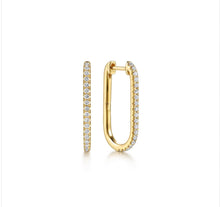 Load image into Gallery viewer, Gabriel &amp; Co-14K Yellow Gold Diamond Classic Elongated Oval Hoop Earrings EG15708Y45JJ