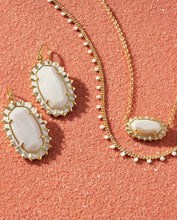 Load image into Gallery viewer, KENDRA SCOTT Elisa Gold Color Burst Frame Short Pendant Necklace in White MOP 9608871258