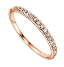 Load image into Gallery viewer, 14K ROSE GOLD - FLAT EDGED SCALLOPED STACKABLE ROSE GOLD DIAMOND BAND D.12TW FR1082P