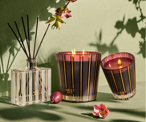 Nest-Autumn Plum 3-Wick Candle Nest03 ATP