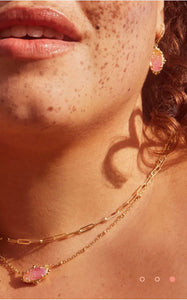 Kendra Scott-Elisa Gold Petal Framed Short Pendant Necklace in Sunrise  9608855232